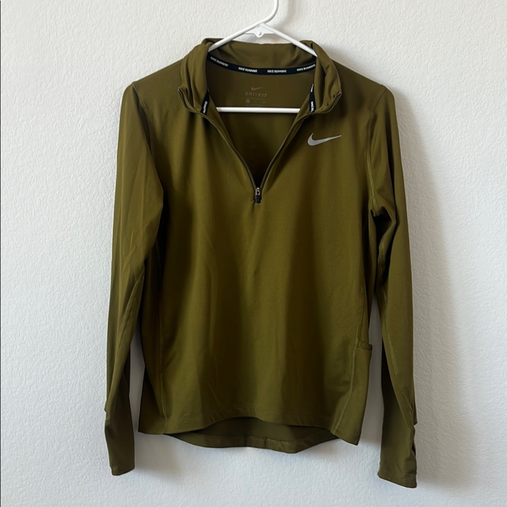 Nike Olive Green Long Sleeve Pullover
